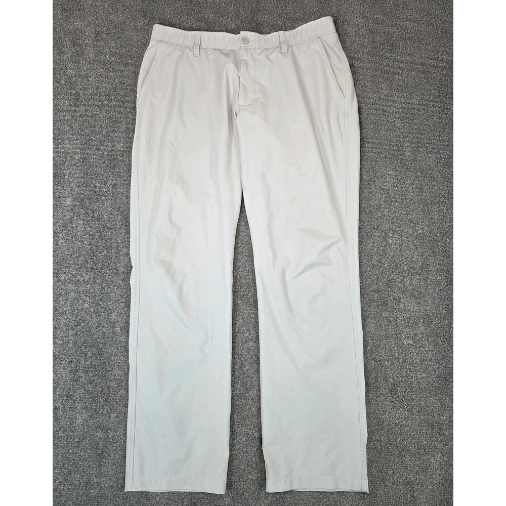 Under Armour Drive Golf Pants Mens 38x32 Gray Performance Flat Front 1364407